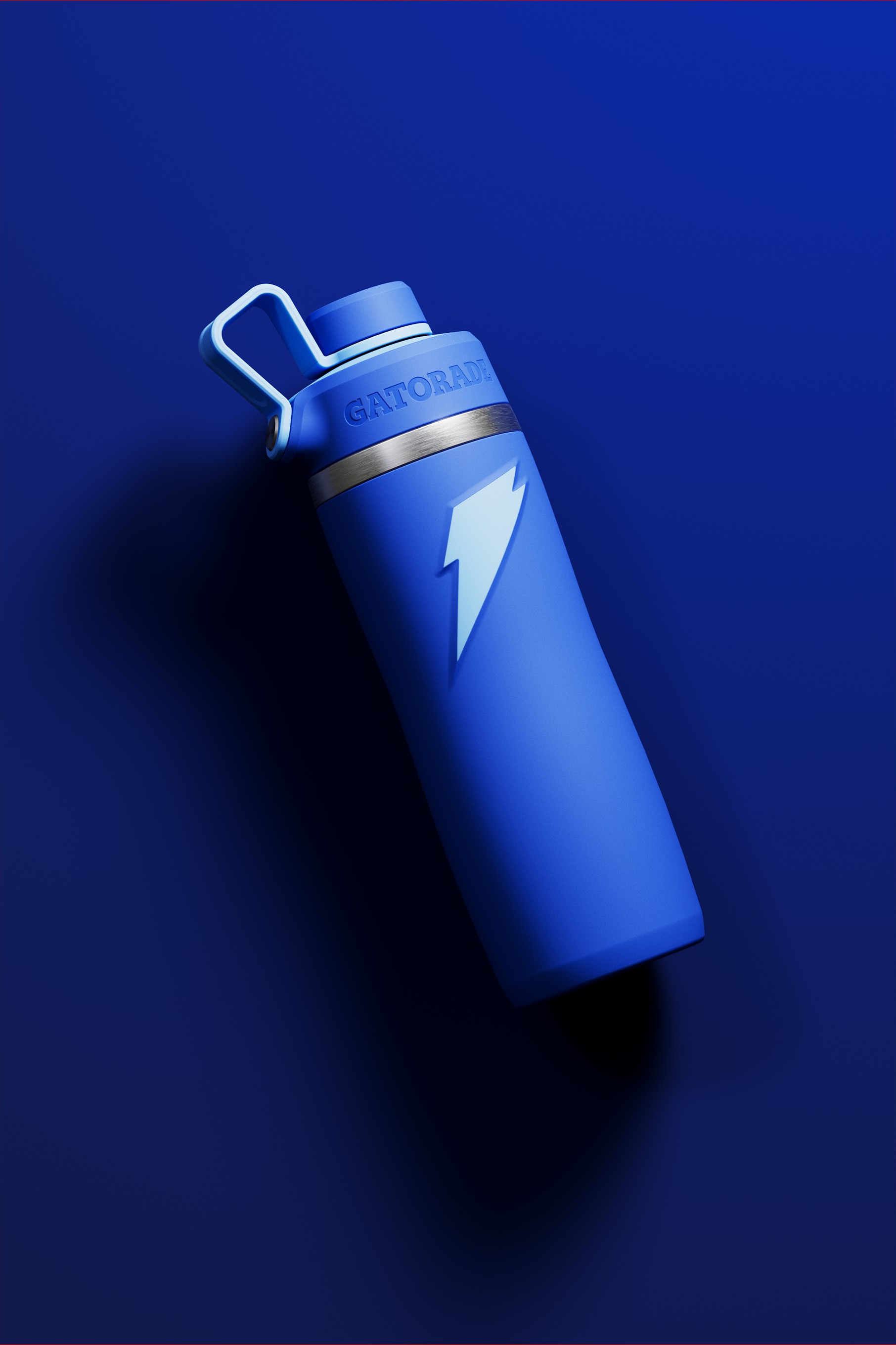 Blue Gatorade Overtime Stainless Steel Water Bottle (Straw Cap) Bundle 22oz Bottles | XU4206385