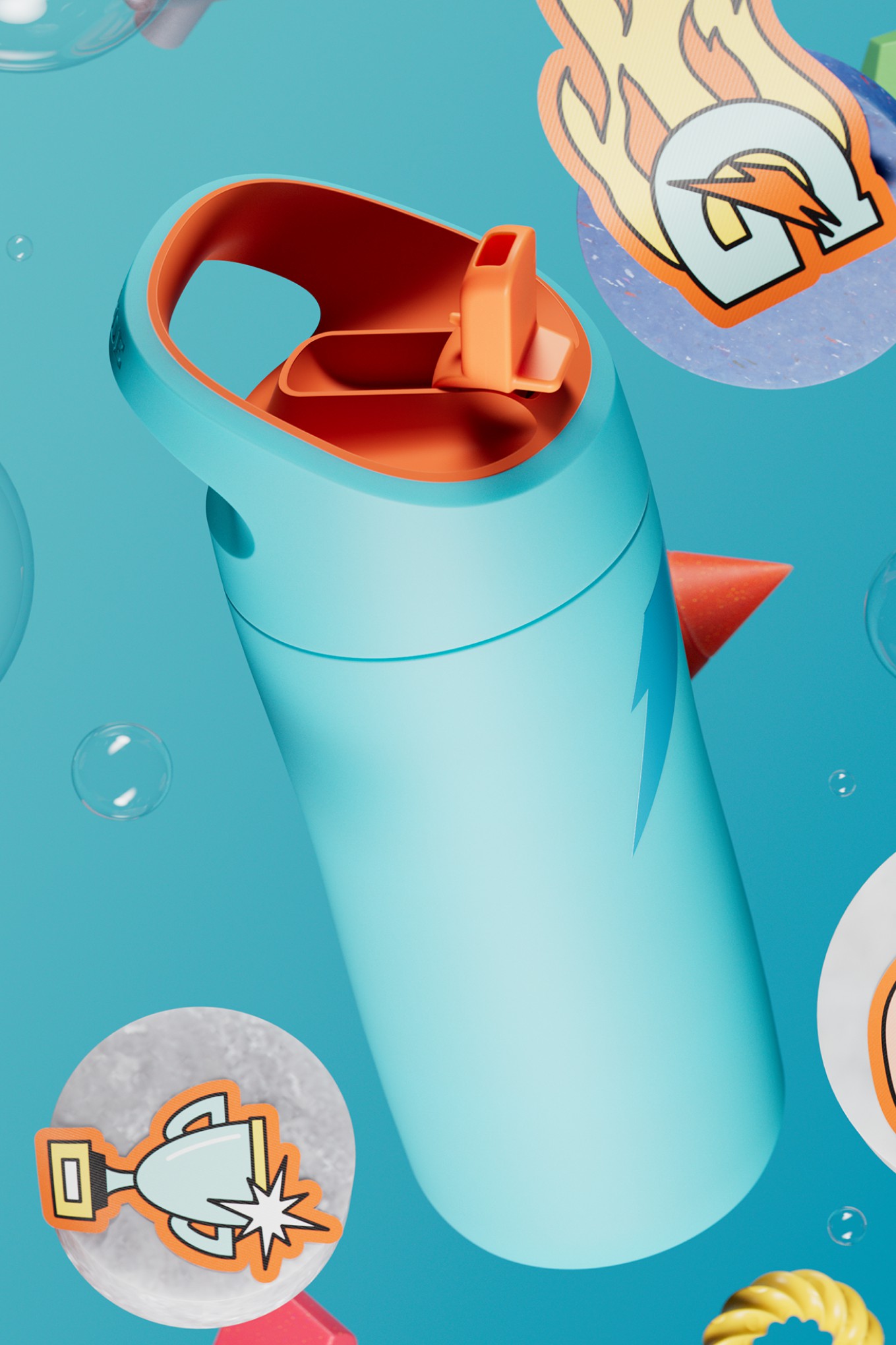 Blue Gatorade Rookie Stainless Steel Water Bottle (12 oz) Bottles | ET6925087