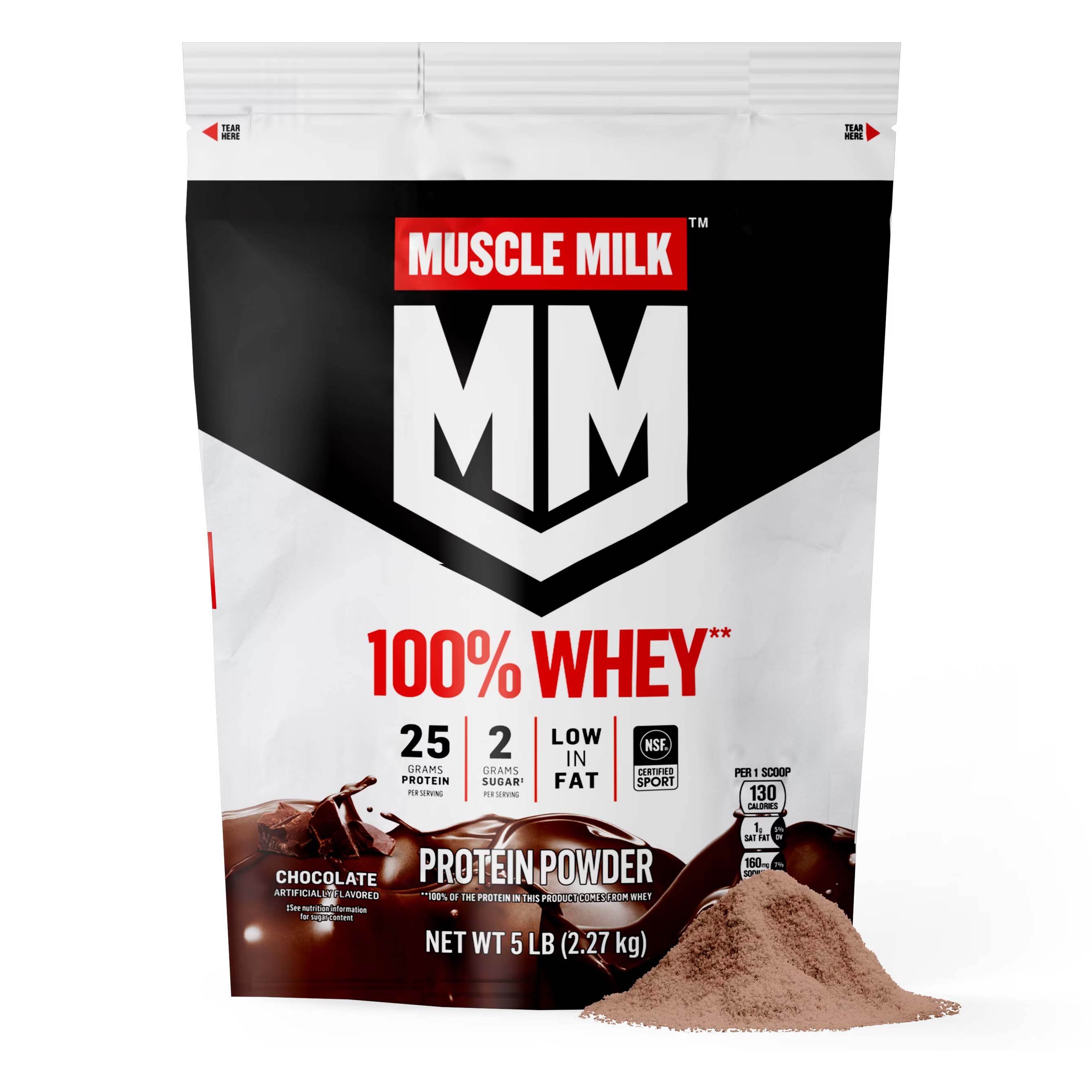 Chocolate Gatorade Muscle Milk 100% Whey Protein Powder (5 Pound) Protein Powder | IM6729301