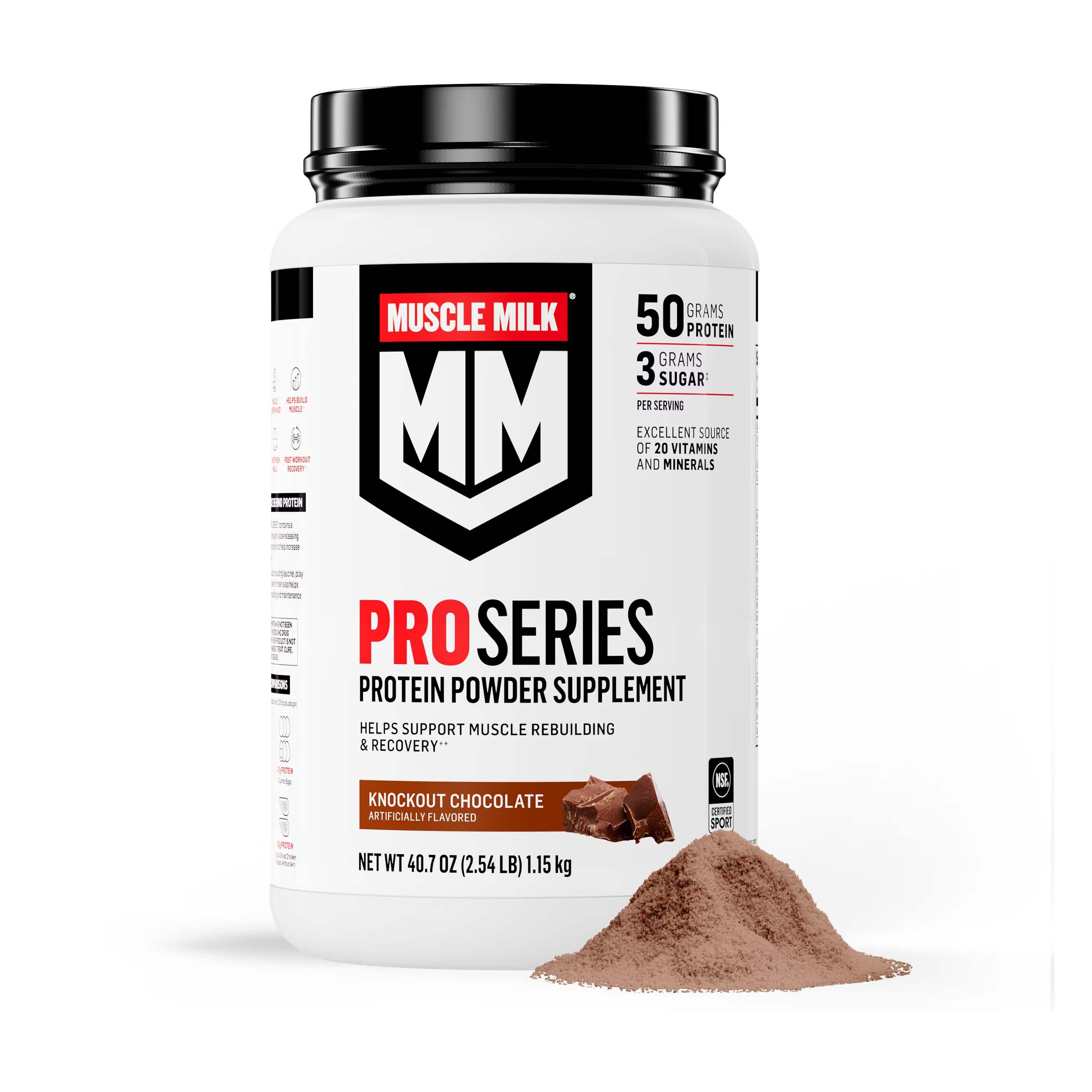 Knockout Chocolate Gatorade Muscle Milk Pro Series Protein Powder （2.54lb) Protein Powder | HE8621470
