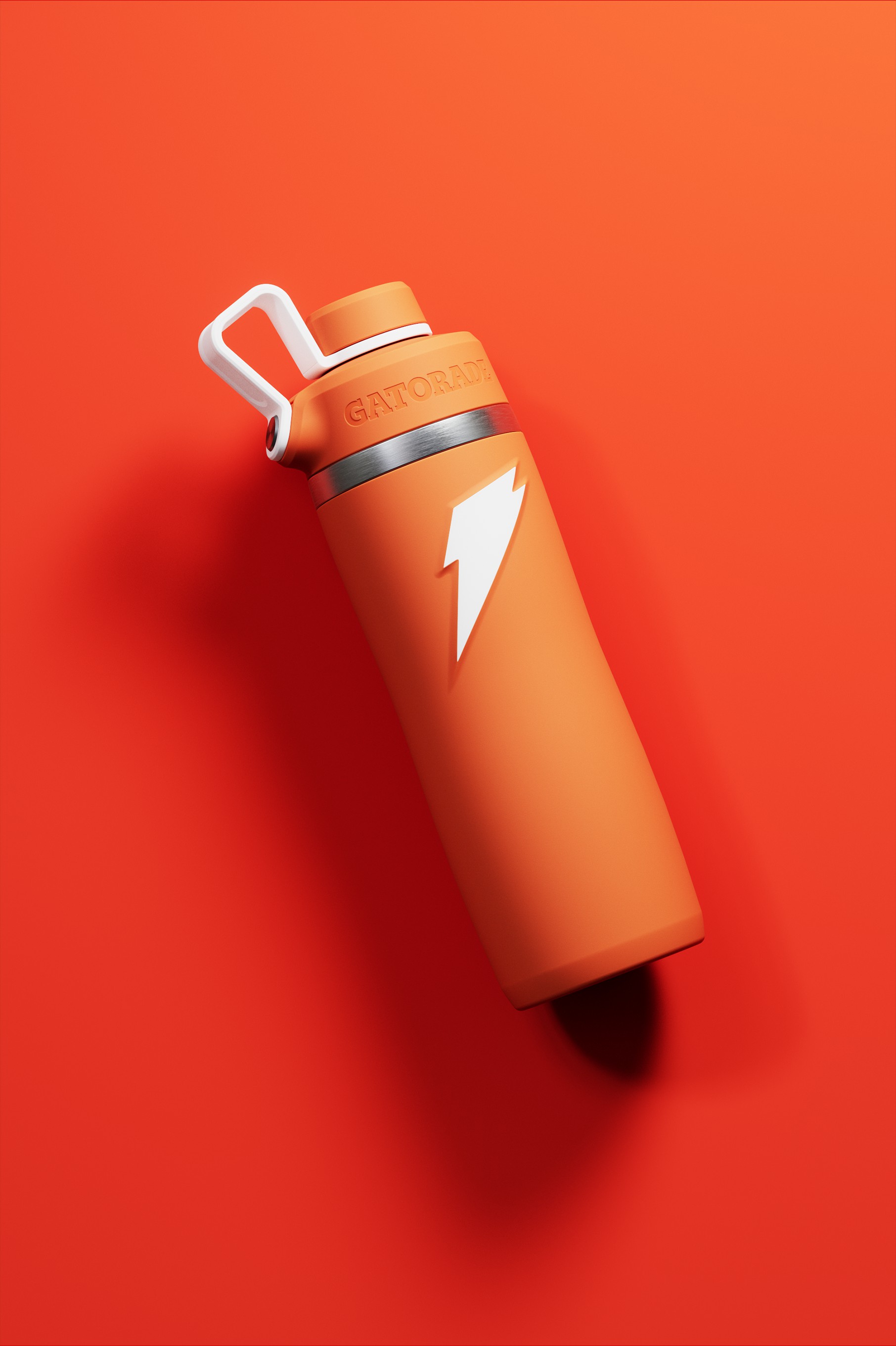 Orange Gatorade Overtime Stainless Steel Water Bottle (Screw Cap) Bundle 22oz Bottles | GR3492756