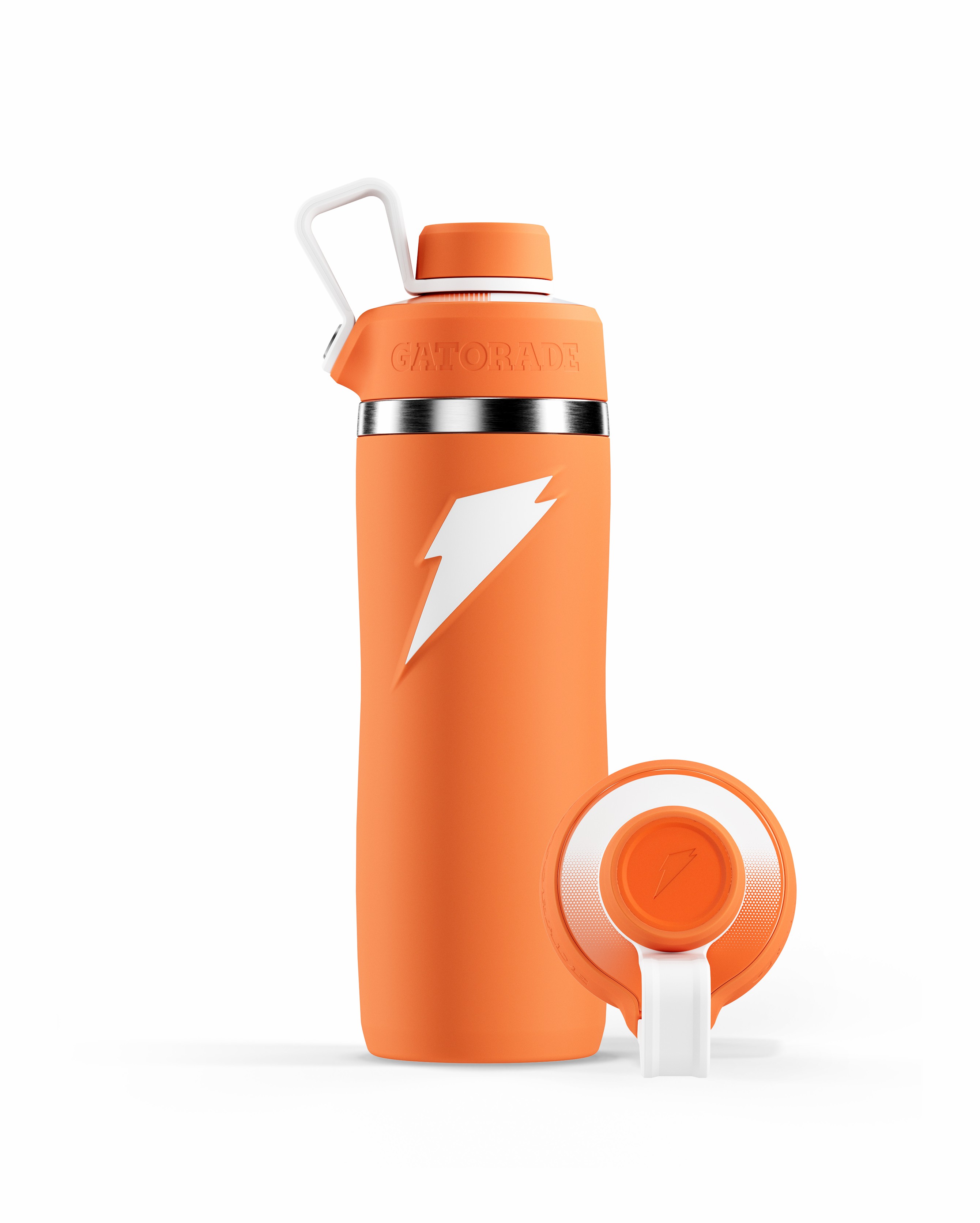Orange Gatorade Overtime Stainless Steel Water Bottle (Screw Cap) Bundle 22oz Bottles | GR3492756