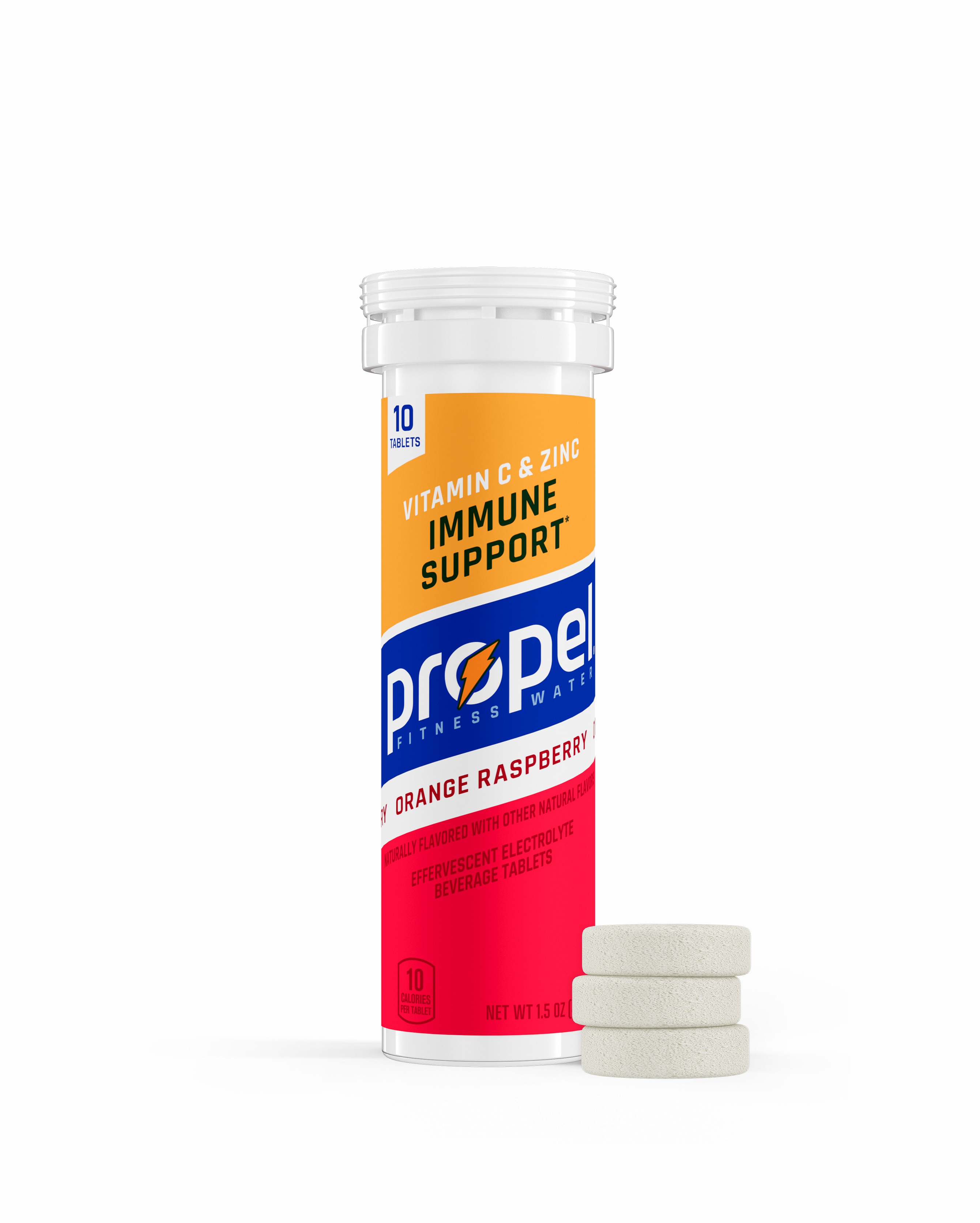 Orange Raspberry Gatorade Propel Immune Support Tablets (8 tubes) Tablets | KW9012347