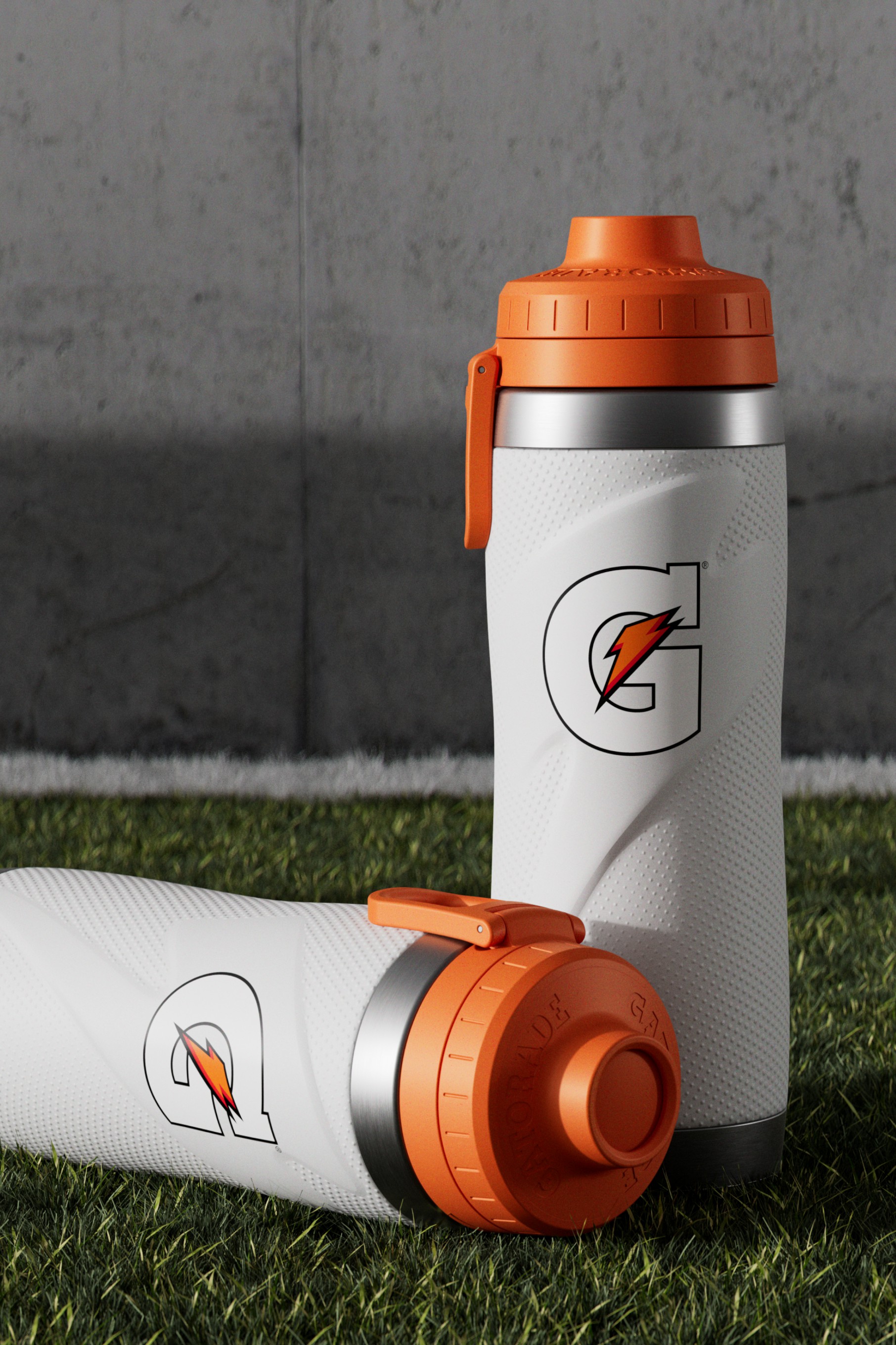 White Gatorade Stainless Steel Water Bottle (26oz) Bundle Bottles | VC6982451