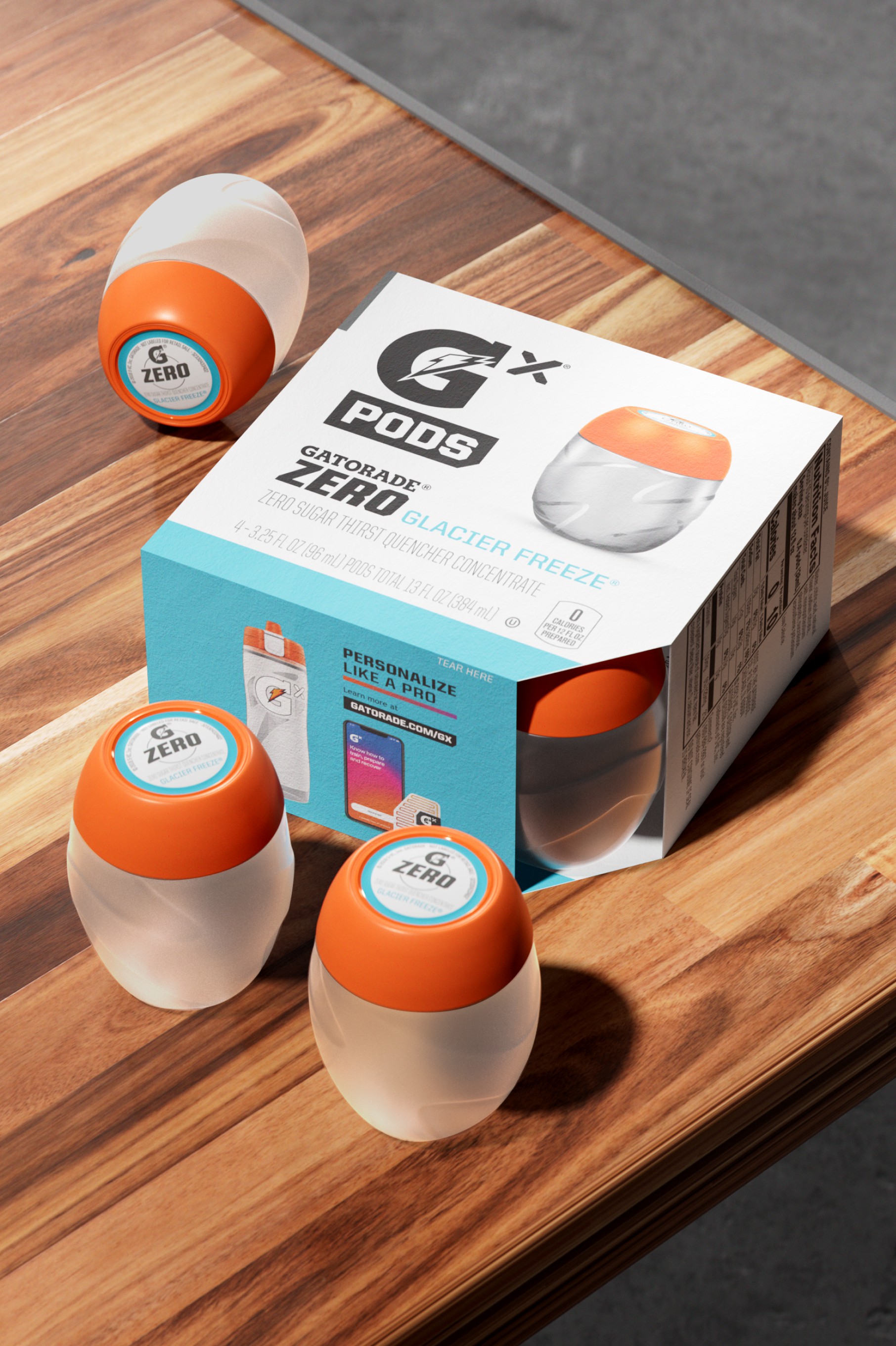 Zero Glacier Freeze Gatorade Gx Pod (48 pods) Pods | XE4890632